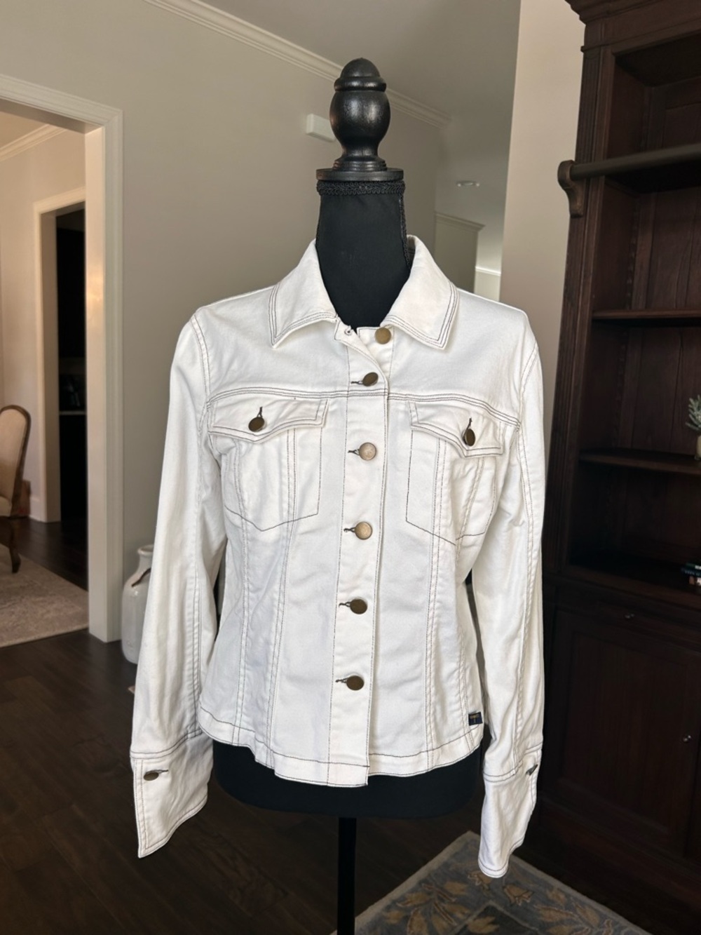 Tyler Boe white cotton jean jacket